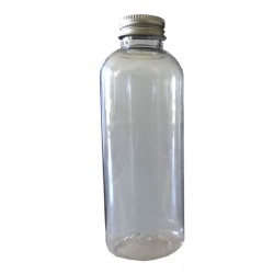 Flacon cristal transparent 500 ml bague 28 + capsule alu, l'unité
