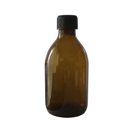 Flacon PET brun 300 ml - Lot de 3